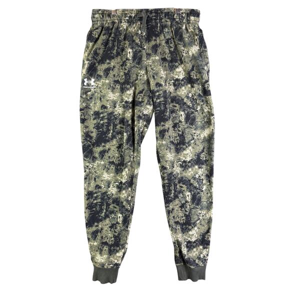 Under Armour Rival Fleece Loose Cloud Dye Jogger Pants Camo Green Mens‎ Large - Picture 1 of 10